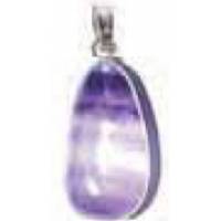 Pierres De Santé Pendentif 25 X 15 Mm Fluorine