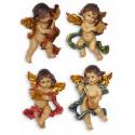 Engel muzikant om te hangen - 10 cm - 4 / set 