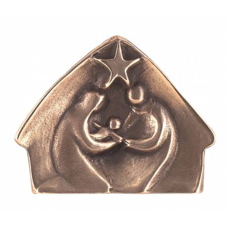 Statue 9 X 7 Cm Bronze - Relief Creche
