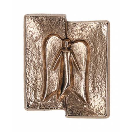 Wandplaat Brons 5,5 X 4,5 Cm - Engel 