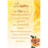 Carte Double + Env - Le Baptême