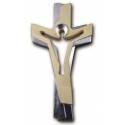 Croix De La Passion En Bois Sculpte 23Cm Argent