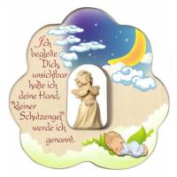 Nuage En Bois Sculpte - Ich Begleite... 12Cm Naturel + Boite