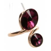 Ring Swarovsky Roze Gold Paars 