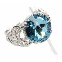 Ring Swarovsky Aquamarijn 