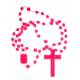 Chapelet sur nylon - Rose