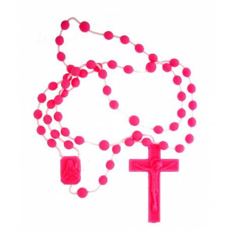 Rozenkrans op nylon - Roze 
