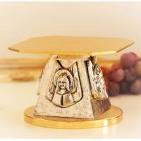 Sokkel 4 Evangelisten Fibreglas H 10 Cm D. Octog. 11x11 Cm 