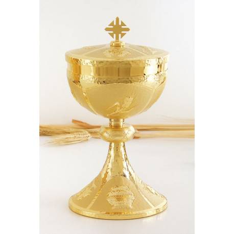 Ciborie H 23 Cm Diam 12 Cm Verguld 