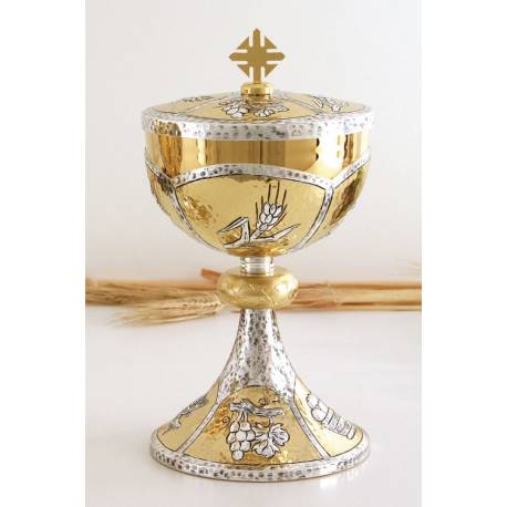 Ciboire H 23 Cm Diam Ouv. 12 Cm Bi-Couleur