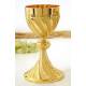 Calice H 20 Cm Diam Ouv. 10 Cm Doré
