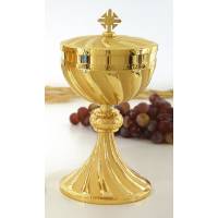 Ciborie H 23 Cm Diam 12 Cm Verguld 