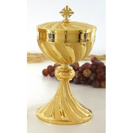 Ciborie H 23 Cm Diam 12 Cm Verguld 