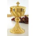 Ciborie H 23 Cm Diam 12 Cm Verguld 