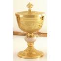 Ciborie H 22 Cm Diam 12 Cm Verguld 