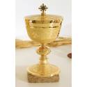 Ciboire H 23 Cm Diam Ouv. 12 Cm Doré