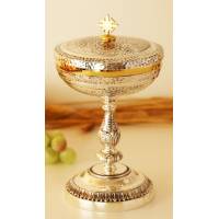 Ciborie H 23 Cm Diam 12.5 Cm Verzilverd 