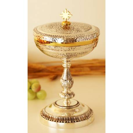 Ciborie H 23 Cm Diam 12.5 Cm Verzilverd 