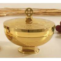 Ciborie H 13.5 Cm Diam 16 Cm Verguld 