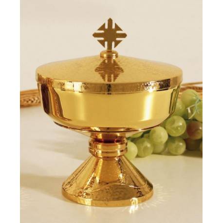 Ciborie H 16.5 Cm Diam 12.5 Cm Verguld 