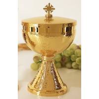 Ciborie H 19.5 Cm Diam 14 Cm Verguld 