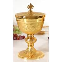 Ciborie H 22 Cm Diam 12 Cm Verguld 