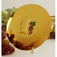 Patène Diam 15 Cm Doré + Émail