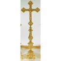 Croix Sur Base H 75 Cm Doré