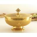 Ciborie H 12 Cm Diam 14 Cm Verguld 