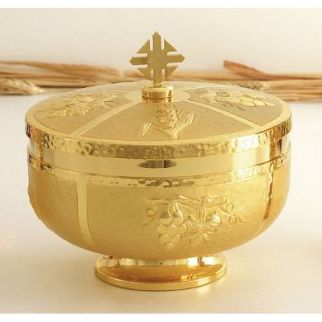 Ciborie H 11 Cm Diam 12.5 Cm Verguld 