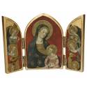 Tryptique Arondi Vierge Des Anges 22 Cm X 15 Cm