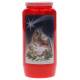 Kaars 6 Dagen / rood / Kersttafereel 