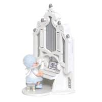 Flocon De Neige-Bois 11.6 Cm Avec Orgue