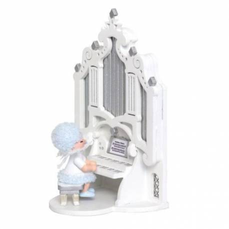 Flocon De Neige-Bois 11.6 Cm Avec Orgue