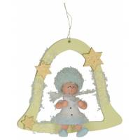 Flocon De Neige-Bois 7 Cm Chanteur