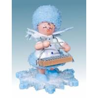 Flocon De Neige-Bois 5.7 Cm Avec Xylophone