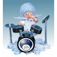 Flocon De Neige-Bois 5.7 Cm Avec Tambour