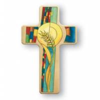 Croix Murale Bois 7 X 11 Cm Blé