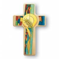 Croix Murale Bois 18 Cm Blé