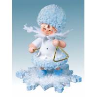 Flocon De Neige-Bois 5.7 Cm Avec Triangle