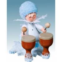 Flocon De Neige-Bois 5.7 Cm Avec Timable