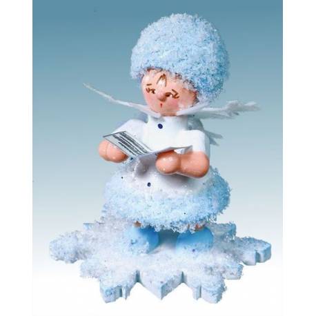 Flocon De Neige-Bois 5.7 Cm Avec Livre De Partitions