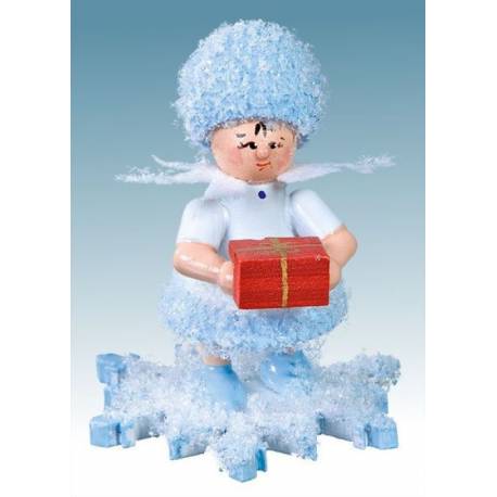 Flocon De Neige-Bois 5.7 Cm Avec Cadeau