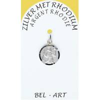 Médaille Argent Rhodié - St Christophe - 12 mm