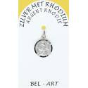 Médaille Argent Rhodié - St Christophe - 12 mm