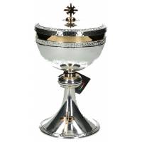 Ciboire H 18 Cm Diam Ouv. 12 Cm Argente
