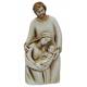 Hele kleine Heilige Familie in albaster met gouden rand (&nbsp;7 cm) 