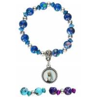 Armband op elastiek chinese email - kl. assort. 