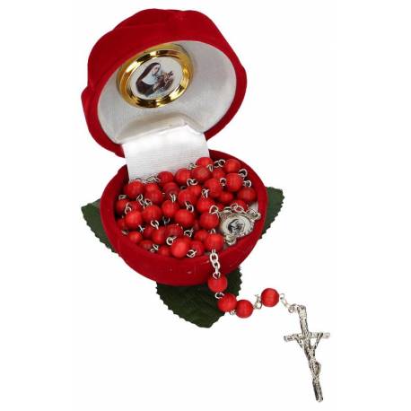 Ecrin rose + Chapelet Parfumé Ste Rita