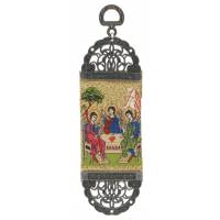 Geweven ikoon - 5 X 17 cm - Drievuldigheid 